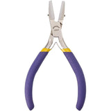 Carbon Steel Jewelry Pliers, Flat Nose Pliers, Nylon Jaw Pliers, Ferronickel, Platinum, 13.4x8x1.2cm