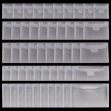 50Pcs 5 Style PP Plastic Envelope, File Folder Organizer, Horizontal, with Plug-in Style Closure, for School Home Office Work, Rectangle & Square, Clear, 100~160x100~250x1mm, Inner Diameter: 97~137mm, 10pcs/style