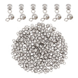 304 Stainless Steel Tube Bails, Loop Bails, Rondelle Bail Beads, Stainless Steel Color, 7x3.5x4mm, Hole: 1.5mm, 150pcs/box