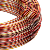 Round Aluminum Wire, for Jewelry Making, Colorful, 18 Gauge, 1mm, about 307.08 Feet(93.6m)/roll