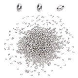 Stainless Steel Polished Beads, Jewelry Polished Accessories, Barrel, Stainless Steel Color, 5x3mm, 2700pcs/bag