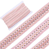 Polyester Braid Trimming, for Curtain Decoration Costume, Pink, 26x2mm, about 12m/card