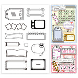 Custom PVC Plastic Clear Stamps, for DIY Scrapbooking, Photo Album Decorative, Cards Making, Mixed Shapes, 160x110x3mm