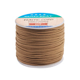 Elastic Cord, Polyester Outside and Latex Core, Tan, 2mm, about 54.68 yards(50m)/roll, 1roll/box