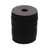 Nylon Elasticity Ribbon, with Plastic Scroll for Home Decoration, Wrapping Gifts & DIY Crafts Decorative, Black, 5/8 inch(15mm), about 109.36 Yards(100m)/Roll