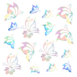 12 Sheets 2 Styles Laser Butterfly PET Waterproof Car Stickers, Reflective Self-Adhesive Decals, for Vehicle Decoration, Colorful, 160~297x150~196x0.2mm, 6 sheets/style