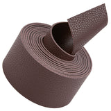 2M Flat Single Face Lychee Pattern Imitation Leather Band, Coconut Brown, 37.5x1.8mm, about 2.19 Yards(2m)/Roll