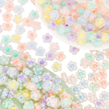 360Pcs 12 Colors Transparent Acrylic Beads, Frosted, Bead in Bead, Flower, Mixed Color, 12x12.5x6mm, Hole: 2.5mm, 30pcs/color