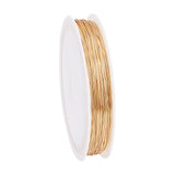 Eco-Friendly Round Copper Wire, Copper Beading Wire for Jewelry Making, Long-Lasting Plated, Golden, 24 Gauge, 0.5mm, about 164.04 Feet(50m)/Set