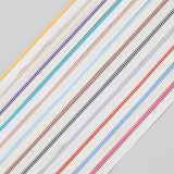 12Pcs 12 Colors Polyester Book Headbands, with Metallic Wire Twist Ties, Mixed Color, Headbands: 13x1mm, 1.5 yards/pc, 1pc/color; Twist Ties: 120x4mm, 12pcs