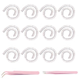Doll Eyelashes Strips, with Stainless Steel Curved Tip Tweezers & Straight Tip Tweezers, for Doll DIY Craft Making, Mixed Color, 195~200x8mm