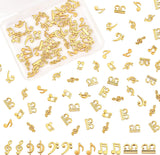 Alloy Cabochons, Musical Note, For UV Resin Filler, Epoxy Resin Jewelry Making, Golden, 68x52x11mm