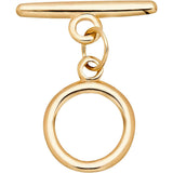 Brass Toggle Clasps, for DIY Jewelry Making, Ring, Real 18K Gold Plated, Ring: 13x1.5mm, Bar: 19.5x6.5x2mm, Hole: 1.6mm/2.5mm, 10sets/box