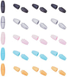 Plastic Breakaway Clasps, For Rubber Silicone Teething Necklaces, Mixed Color, 24x9mm, Hole: 2.5mm