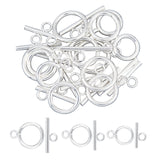 304 Stainless Steel Toggle Clasps, Silver, 12sets/box