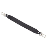 Cowhide Leather Bag Handles, with Alloy Swivel Clasps, for Bag Replacement Accessories, Black, 36.7x3.05x0.7cm