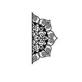 Iron Wall Hanging Decorative, with 3 Screws, Flower, Metal Wall Art Ornament for Home, Electrophoresis Black, 300x150mm