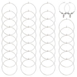 150Pcs 316 Surgical Stainless Steel Wine Glass Charms Rings, Hoop Earring Findings, DIY Material for Basketball Wives Hoop Earrings, Stainless Steel Color, 49x45x0.7mm, 21 Gauge