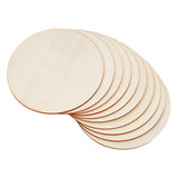 Unfinished Wood Sheet, for DIY Crafts, Home Decoration and Paint, Flat Round, Blanched Almond, 12x0.25cm
