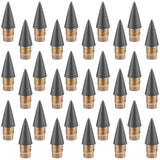 Tungsten Alloy Pencil Replacement Nibs, for Infinite Pencil, Gold, 16.5x6mm, Hole: 2mm, 30pcs