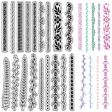 Custom PVC Plastic Clear Stamps, for DIY Scrapbooking, Photo Album Decorative, Cards Making, Stamp Sheets, Film Frame, Floral, 160x110x3mm