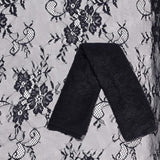 Nylon Eyelash Lace Trim Fabric, for DIY Decorative Clothing Sewing Applique Fabric, Black, 300x150cm