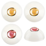4Pcs 2 Colors Resin Craft Eyes, Hollow Eyeballs, for Doll Making, Half Round, Mixed Color, 32x18mm, 2pcs/color
