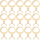 50Pcs 304 Stainless Steel Leverback Earring Finding, with Ice Pick Pinch Bails, Golden, 22mm, Pin: 0.65x0.8mm and 0.6mm