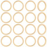 50Pcs Brass Linking Rings, Donut, Nickel Free, Real 18K Gold Plated, 10x1mm, Inner Diameter: 7mm