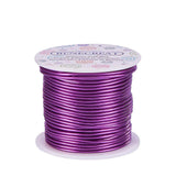 Round Aluminum Wire, Purple, 12 Gauge, 2mm, about 98.42 Feet(30m)/roll