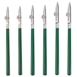 6Pcs 3 Style Art Ruling Pen, Iron Head & Plastic Handle Fine Line Masking Fluid Pen, for Applying Masking Fluid Line Work, Dark Green, 123~136x8.5~10x7mm, 2pcs/style