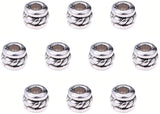 Alloy Tibetan Style Grooved Spacer Beads, Antique Silver, 4x5mm, Hole: 2.2mm, 300pcs/box