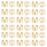 60Pcs 304 Stainless Steel Ear Cuff Findings, with Hole, None Pattern, Golden, 10x6mm, Hole: 1mm