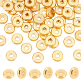 50Pcs Ion Plating(IP) 304 Stainless Steel Spacer Beads, Donut, Golden, 8x2.5mm, Hole: 3mm