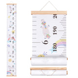 Creative Cartoon Decorative Home Canvas Hanging Height Measurement Ruler, Baby Growth Chart, Rectangle, Unicorn Pattern, 1530x213x11mm