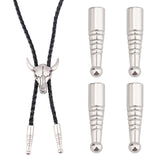 4Pcs Zinc Alloy Cord Ends, End Caps, Cone, Antique Silver, 30x7mm, Inner Diameter: 4mm