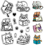 Custom PVC Plastic Clear Stamps, for DIY Scrapbooking, Photo Album Decorative, Cards Making, Stamp Sheets, Film Frame, Cat Shape, 160x110x3mm