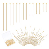 200Pcs 7 Style 304 Stainless Steel Ball Head Pins, Golden, 200pcs/box