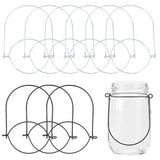 12Pcs 2 Style Tinplate & 304 Stainles Steel Tinplate Wire Hanger, Wire Handle, for Regular/Wide Mouth Mason Jars Canning Jars DIY Solar Lamp Handles, Mixed Color, 102~105x64~98x69~100mm, Inner Diameter: 61~76x67~79mm, 6pcs/style