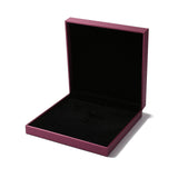 Rectangle PU Leather pendant Necklace Jewelry Storage Box, Jewelry Case for Necklace Holder, Flamingo, 19.2x19.2x4.6cm, Inner Diameter: 17.9x18.3cm