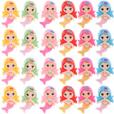 60Pcs 6 Colors Opaque Resin Cabochons, Mermaid, Mixed Color, 24x17.5x6mm, 10pcs/color