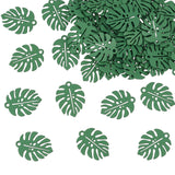 Baking Painted Alloy Pendants, Tropical Leaf Charms, for DIY Accessories, Lead Free & Cadmium Free, Monstera Leaf, Medium Sea Green, 21x17x1mm, Hole: 1.6mm, 50pcs/box