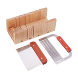 Wood Loaf Soap Cutter Tool Sets, Rectangular Soap Mold with Wood Box, Stainless Steel Straight Cutter, 3pcs/set, 25x12x8.5cm, 3pcs/set