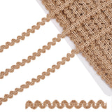 Braided Jute Ribbon, for Jewelry Making, Peru, 8x1mm, about 16.40 Yards(15m)/Card