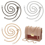 3Pcs 3 Colors Zinc Alloy Wheat Chain Bag Straps, with Swivel Clasp & Ball Adjuster, Mixed Color, 122x0.6cm, 1pc/color