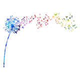 PVC Wall Stickers, Wall Decoration, Musical Note, 390x950mm