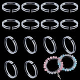 20Pcs Small Transparent Shelf Bangle Organizer Bracelet Displays Stand Jewelry Holder, Fit for Kid's Bracelets, Clear, 1.99 inch(5.05cm)