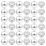 180Pcs 925 Sterling Silver Spacer Beads, Round, Silver, 2x2mm, Hole: 0.4mm