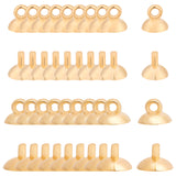 600Pcs 2 Style CCB Plastic Bead Cap Pendant Bails, for Globe Glass Bubble Cover Pendant Making, Golden, 6~9x5.5~6.5mm, Hole: 1.5~2mm, 300pcs/style