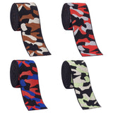 4 Yards 4 Colors Flat Elastic Nylon Band, Webbing Garment Sewing Accessories, Camouflage Pattern, Mixed Color, 40mm, 1 yard/color